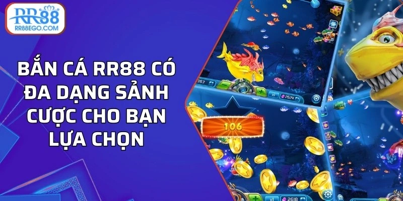 Bắn cá RR88 có đa dạng sảnh cược cho bạn lựa chọn